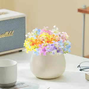 5ชิ้นหัวดอกไม้ปลอมดอกไม้งานแต่งงานปาร์ตี้ที่บ้านดอกไม้ปลอมตกแต่งผนังที่คาดผมกล่องของขวัญแบบทำมือปิ่นปักผมประดับดอกไม้เทียม