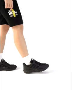 Giày Thể Thao Kids URBAN FOOTPRINT Quai Dán TB2414 cho bé trai màu Đen