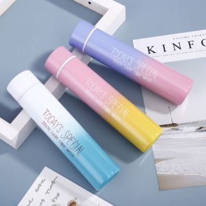 Korean Style Portable Stainless Steel Insulated Cup Womens Small Capacity Long Tea Cup Creative Popular Cup Men