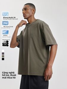 Áo Thun Nam Tay Ngắn Mùa Hè BDPOWERUP Thoáng Khí Chống Nắng Kháng Khuẩn Nhanh Khô Thể Thao Thường Ngày Dáng Rộng Cổ Tròn Màu Trơn