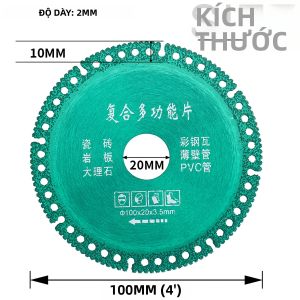 1 Máy Tính Đa Chức Năng Máy Mài Góc Tổng Hợp Lưỡi Cưa Cho Gạch Men Đá Cẩm Thạch Tấm Sắt Cắt Khô Kim Cương Lưỡi Cưa Tròn Dụng Cụ