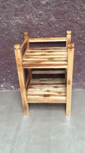 MAISAKPHRAE  ชั้นวางขวดเครื่องดื่มไม้สัก ชั้นวางมิกเซอร์ 2 ชั้น ขนาด กว้าง 39 ยาว 44 สูง 69 ซม. ไม้สักทอง