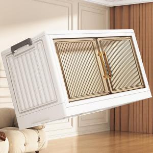LIWAN | Foldable Multi-layer Plastic Storage Cabinet with Double Doors
