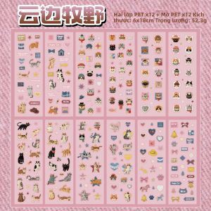 Mr.paper | Mr.Paper 24 Chiếc PET Chống Nước Miếng Dán Dễ Thương Cao Bồi Hoạt Hình Đề Can Cho Tạp Chí Thêu Sò Lịch Tự Làm Ốp Điện Thoại