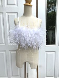 เกาะอก  เสื้อเกาะอกขนเฟอร์ผสม ขนเฉพาะ​ด้านหน้า​ เกาะอก เสื้อผ้า​ผู้​หญิง​ ตัดเย็บ​ใน​ไทย​(สินค้า​พรี)​ hipaholic​