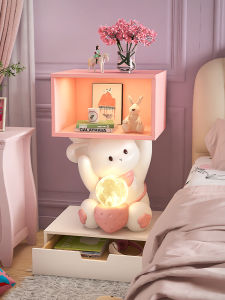 CHUCHEN | Cute Pink Cartoon Bedside Table