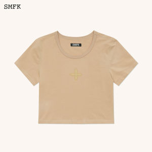 SMFK | Cross Pattern Basic Short Summer T-shirt