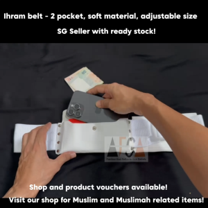 Premium Ihram Waist Belt for Umrah Hajj | Tali Pinggang Ihram No Stitch [SG Seller]