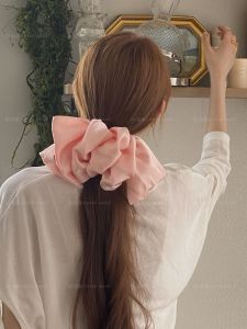 กิ๊บติดผมโบว์ผีเสื้อขนาดใหญ่เสริมความแข็งแรง ผ้าลื่น หลากหลายสี ตกแต่งผมสไตล์เกาหลี แฟชั่นสำหรับผู้หญิง