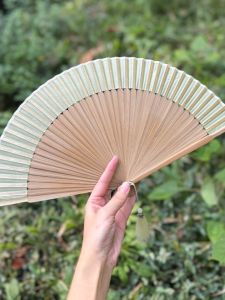 New Chinese Style Dance Fan Womens Folding Fan Evening Star River Moon Dance Fan Elegant Bamboo Frame Printed Silk Surface