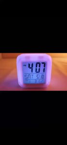 ✅100% Original Jcam Digital Alarm Clock 7 Color Change LED Backlight temperature