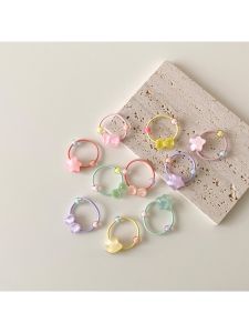  Jelly Feel Mini Small Bow Knot Hair Ties Baby Head Ropes Children Hair Accessories 10 Pieces Set Sweet Style for Girls