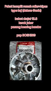 bearing bambu modifikasi rumah roller koj ( deluxe Genio) || bubut Drajat 13.8  kerok jalur  pasang bearing bambu