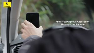 Giá đỡ điện thoại trên ô tô Baseus primetrip series C02 mega hít nam châm dán taplo và xoay 360 - hàng chính hãng