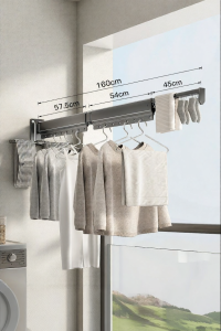 TIANDIYU | Wall-mounted Foldable Telescopic Drying Rack