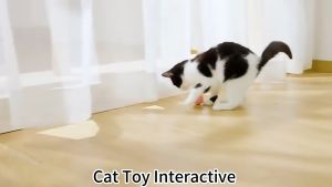 Pet Toy Ball High Quality Electric Automatic Rolling Cat Ball Toy Pet Training Teractive Toy for Indoor Playing Silicone Food-Grade Electric Attraction Cat Toy Ball Wear-Resistant and Bite-Resistant Smart Pet Toy