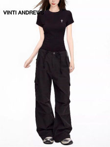 Round Neck Short Sleeve Fitted Slim T-shirt