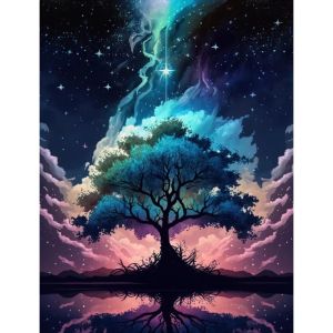 500/1000/1200/2000PCS Fantasy Starry Sky Tree Jigsaw Puzzles for Adults Home Decor Games Family Puzzles Educational Toys Gift
