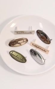 2pcs/lot Oval/Rectangle Vintage Iron Label Tag Handmade  Metal Label For Crafts Bags Clothes Handmade Items Sewing Accessories