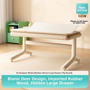 Hbada | Elevating White Wooden Study Desk Set