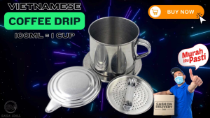 Filter Saring Kopi Vietnamese Coffee Drip 100ml 1Cup Stainless Steel Kopi Vietnam Penyeduh Dripper Seduh Dengan Tutup Saringan 1 Gelas Cup Pot Dengan Pegangan Stenlis Laz COD Bisa Bayar di Tempat Graha Mart