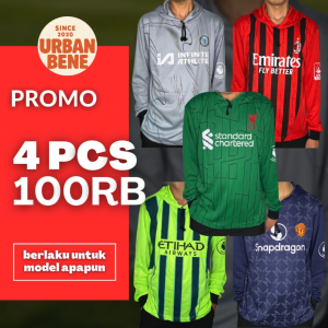 PROMO BUNDLING 4 JERSEY BOLA HOODIE BAHAN HYGET PREMIUM SPORT