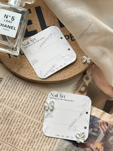 Wearable Nail Art Cards Pure English Instructions Manicure Photo Background Card Paper Finished Nail Storage Display Backboard