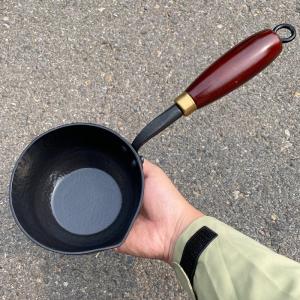 Mini Stir-Fry Pan Deepened Chinese Style Cooking Utensil Long Handle Oil Pouring Egg Cooking Iron Pot for Daily Home Use