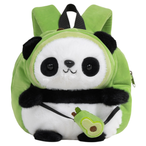 Cute Childrens Backpack Plush Panda School Bag Ladies 2025 New Autumn Winter Travel Soft Animal Shape Backpack for Kids