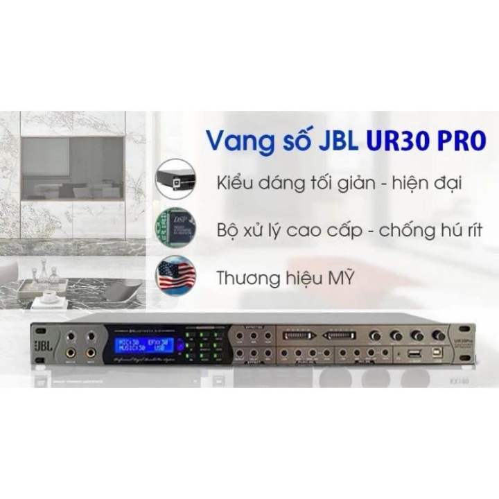 [HCM]Vang số chỉnh cơ JBL UR30 PRO + Phần mềm kết nối máy tính - Chống hú tối ưu, Effect mượt mà, cổng sub riêng biệt - Gia Khang Shop