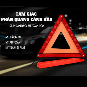 Biển Cảnh Báo Nguy Hiểm Biển Tam Giác phản quang cảnh báo cho xe hơi gấp gọn tiện lợi BIGBA