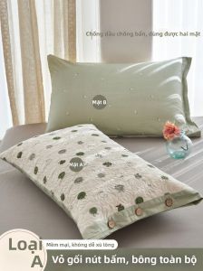 BEIPIN | Cặp Gối Chống Thấm Dầu Hai Mặt Loại Nút