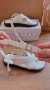 Dép quai hậu nữ quai xỏ ngón chéo bản to đế su êm chân 2PH phong cách ulzang (CHÂN GẦY LÙI SIZE)