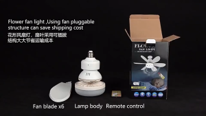 Lampu Kipas Angin Gantung 2 In 1 Remote Control Kipas Angin Plafon E27 Lampu Led Kipas Angin Detachable Fan