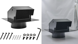 4 6" Roof Vent Cap Roof Vents For Houses Galvanized Steel Rooftop Dryer Exhaust Vent Cap with Damper