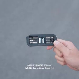 West Biking | Bộ Dụng Cụ Sửa Xe Đạp Đa Năng WEST BIKING 10 Trong 1 Chất Liệu Thép CRV Cờ Lê Từ Tính Bộ Cờ Lê Allen Nhẹ Màu Đen
