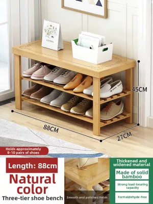 YONGJUE | Entrance Shoe Bench with Built-in Shoe Rack