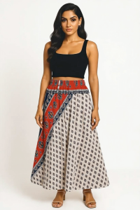 Premium Elasticated waistband Umbrella Long Skirt womens batik skirt / Batik Maxi skirt /
