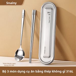 Snainy | Bộ Dụng Cụ Ăn 316 Thép Không Gỉ