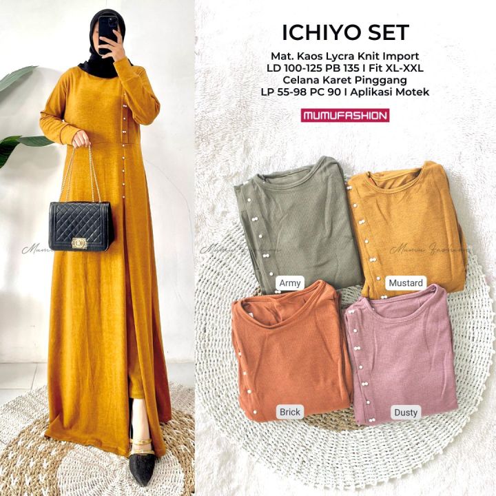 setelan Wanita Lycra Knit Ichiyo by MUMUFASHION Lazada Indonesia