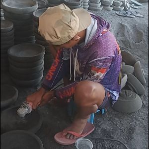 Cobek Ulekan Batu Asli ukuran Sedang pas untuk 4 Orang