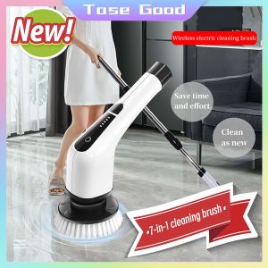 Tase Good 360 electric scrubber mop charging electric rotary scrubber 7-in-1 cleaning brush bucket and floor