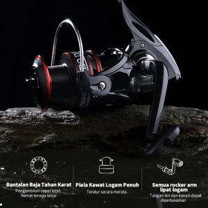 【 Dikirim Dari Jakarta】 Reel Pancing Full besi katrol penggulung pancing ril Spinning 13 Ball Bearing Memancing Alat Pancing Berputar Reel Metal Alat/Roda Gulungan Pancing/Kumparan Memancing/murah kuat Tarikan reel pancing 1000 3000 6000 Reel Pancing