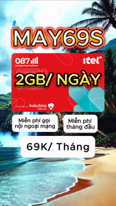 Sim 4G Vinaphone Itel MAY69S FREE 1 THÁNG Dùng Mạng Tốc Độ Cao 2GB Mỗi Ngày Kèm 10 Phút Gọi Gia Hạn 69K/Tháng | FREESHIP - CHƯA KÍCH HOẠT