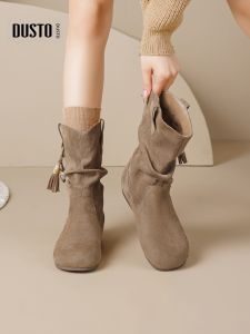 DUSTO | Retro Autumn Short Boots Fringe Cowboy Style