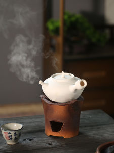 Handmade Mini Ceramics Tea Cooking Stove Alcohol Stove Carbon Stove Anti Crack Low Flame Stove Traditional Chinese Gongfu Tea Burner