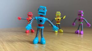 Meade | Wire Robot Fidget Toy Twistable Poseable Bendable Creative Funny Unique Novelty Stress Relief Desktop Decor Home Office Gag Gift