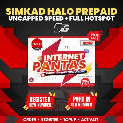 PROMO KHAS SIMKAD HALO TELCO TUNE TALK 5G 4G UNLIMITED CALL UNLIMITED HOTSPOT UNLIMITED SPEED