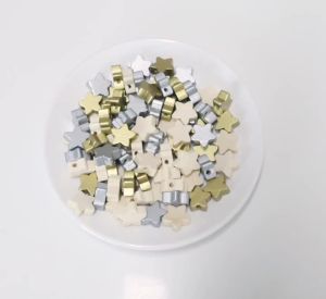 50Pcs 15mm Natural Wooden Beads Five-Pointed Star Shape Loose Spacer Beads for Jewelry Making Diy Bracelet Necklace Accessories