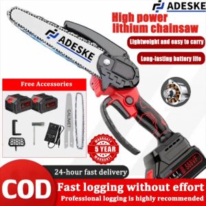 6"/10"/12" Cordless Chainsaw Power Saws with Battery Portable Saw for Wood Cutting Original Handheld Mini Pruning Shears Chainsaw